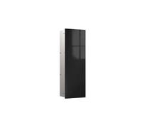 emco asis pure Module d'armoire, montage encastré, charnière de porte à droite, façade en verre, 730x250mm, 2 étagères en verre, 975527507, Couleur: Noir