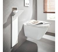 Emco Module WC encastré Asis Pure 170×730 mm, charnière gauche, compartiments, blanc mat