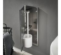 Emco Asis Pure module de brosse WC dissimulé 975551504 170x435mm, charnière à gauche, gris diamant