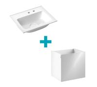 Emco Asis Vasque avec meuble bas, 1 porte, 957711442+958327425,