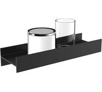 Emco Aura Support Double Verre de rince-Bouche et Distributeur de Savon Liquide Noir
