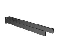 emco cue porte-serviettes, 2 bras, fixe, 431mm, noir, 325013343