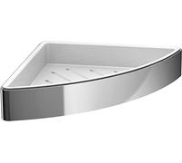 Panier éponge d'angle emco loft, montage mural encastré, insert plastique amovible, 054500103, Couleur: Chrome / Blanc