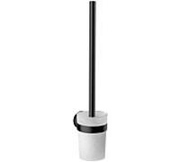 Emco Ensemble de brosse de toilette ronde 431513301 noir, Behälter verre cristal satiné