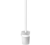 Emco Ensemble de brosse de toilette ronde 431513901 blanc, verre cristal satiné Behälter