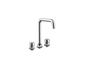 emco evo 800 robinetterie de lavabo, 3 trous, 2 leviers rotatifs, saillie 180 mm, pour evo 800/1000/1200, 958300101