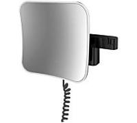 Emco Bad Miroir LED 5x rectangulaire bras articulés câble spiralé prise noir 109513351