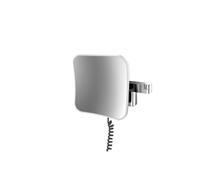 Emco Evo Miroir de Maquillage et de Rasage à LED sur Bras Double Articulation, Miroir de Maquillage carré avec éclairage Mural grossissant à intensité Variable (5 Compartiments)