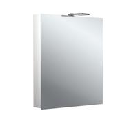 emco flat 2 Style Armoire de toilette avec éclairage LED avec spots à poser, 1 porte Butée réversible, 600x711x113mm, 979706301
