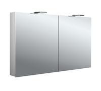 emco flat 2 style Armoire de toilette avec éclairage LED avec spots à poser, 2 portes, 1200x711x113mm, 979706305