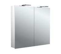 emco flat 2 Style Armoire de toilette avec éclairage LED avec spots à poser, 2 portes, 800x711x113mm, 979706303