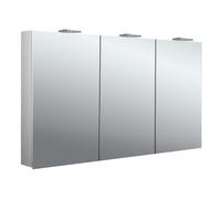 emco flat 2 Style LED Armoire de toilette avec éclairage avec 2 lampes à poser, 3 portes, 1300x721x218mm, 979706309