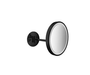 emco LED miroir de rasage et de maqu'illage, à un bras, branchement direct, rond, 109413308, Couleur: Noir