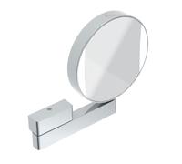 Emco LED Rasage et Miroir de Soins de beauté, Miroir Miroir des Deux côtés, grossissement 3X et 7X, Rond, éclairage LED, Bras articulé, 109506017