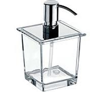 Emco Liaison distributeur de savon pour garde-corps 182100106 chrome, verre cristal clair, pompe en métal