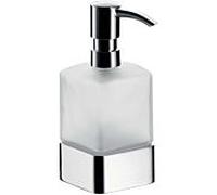 Emco Loft 052101600 Distributeur de savon liquide, cristal satiné, doseur plastique type mural