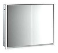 Emco Bad Armoire de toilette emco loft encastrable 800mm aluminium/miroir 2 portes éclairée