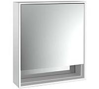 emco loft Armoire de toilette avec éclairage avec compartiment inférieur, 600 mm, modèle apparent, aluminium/miroir, 979805200, Exécution: 1 porte (poignée de porte à gauche)