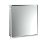 emco loft Armoire de toilette avec éclairage, 600 mm, modèle à encastrer, aluminium/blanc, 979806103, Exécution: 1 porte (poignée de porte à droite)