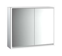 emco loft armoire de toilette lumineuse, 800mm, 2 portes, modèle apparent, aluminium/blanc, 979806106, Exécution: 2 portes