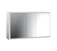 emco loft Armoire de toilette avec éclairage, 1400mm, 3 portes, modèle apparent, 979805124, Couleur: aluminium/miroir