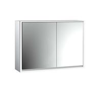 Emco Loft armoire à miroir éclairée en saillie 979805116 1000x733mm, LED, 2 portes, porte large à gauche, aluminium/ Spiegel
