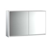 emco loft Armoire de toilette avec éclairage, 1300mm, 2 portes, modèle apparent, 979805120, Couleur: aluminium/miroir