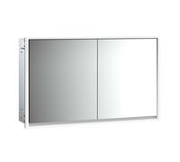 emco loft Armoire de toilette avec éclairage, 1300mm, 2 portes, modèle encastré, 979805121, Couleur: aluminium/miroir
