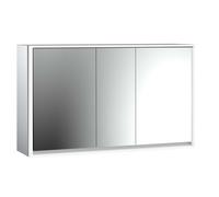 emco loft Armoire de toilette avec éclairage, 1400mm, 3 portes, modèle apparent, 979805124, Couleur: aluminium/miroir