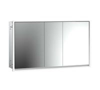 emco loft Armoire de toilette avec éclairage, 1400mm, 3 portes, modèle encastré, 979806125, Couleur: aluminium/blanc