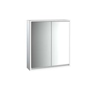 Emco Loft armoire à miroir éclairée en saillie 979805104 600x733mm, LED allround, 2 portes, aluminium/ Spiegel