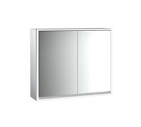 emco loft Armoire de toilette avec éclairage, 800mm, 2 portes, modèle apparent, aluminium/blanc, 9798051, 979806106, Exécution: 2 portes