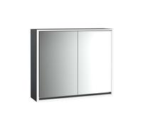 emco loft Armoire de toilette avec éclairage, 800mm, 2 portes, modèle apparent, noir/miroir, 979813306, Exécution: 2 portes