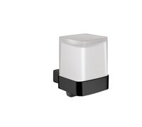 Emco Bad Distributeur de savon liquide Loft mural avec gobelet en verre cristal satiné Noir