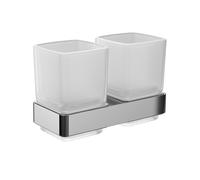 Emco Loft double porte-gobelets en verre avec verres chrome 052500100