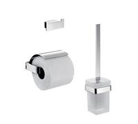Emco Bad Kit WC Loft – Porte-papier avec couvercle, chromé – 059800100