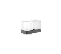 emco loft Porte-verre et distributeur de savon liquide, 053100501, Couleur: Chrome noir brossé