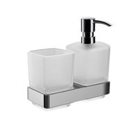 emco loft porte-verre et distributeur de savon liquide, modèle mural, 0531001...