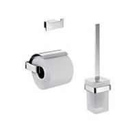 Emco Bad Kit WC Loft – Porte-papier avec couvercle, chromé – 059800100