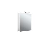 Armoire de toilette avec éclairage LED emco mee, aluminium, 1 porte, modèle apparent, luminaire LED, 600 mm, 949805049