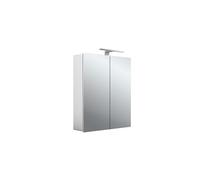 emco mee armoire à glace lumineuse LED, aluminium, 2 portes, modèle apparent, lampe LED, 600mm, 949805050