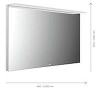 Emco MI 200 Miroir lumineux LED, avec cÎne lumineux, interrupteur à capteur dissimulé, largeur : 1600mm, 1021600, Exécution: Hauteur : 700mm - 102160007000100