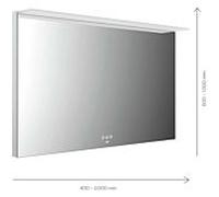 Emco Mi 200+ miroir lumineux LED 102110008000300 1100 x 800 mm, avec voile lumineux en acrylique