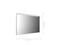 Emco MI 200 Miroir lumineux LED, avec cÎne lumineux, interrupteur à capteur dissimulé, largeur : 1800mm, 1021800, Exécution: Hauteur : 1000mm - 102180010000100
