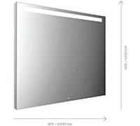 Emco Mi 210 LED miroir lumineux 103060007000100 600 x 700 mm, avec découpe lumineuse horizontale en haut 35 mm