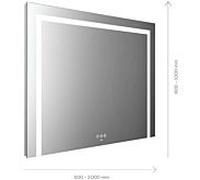 Emco Mi 220+ miroir lumineux LED 104180006000300 1800 x 600 mm, avec 3 découpes lumineuses en haut, à droite et à gauche