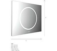 Emco Mi 240+ miroir lumineux LED 106200006000200 2000 x 600 mm, avec 2 découpes lumineuses rondes