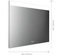emco MI 250+ miroir lumineux LED, large découpe lumineuse en haut, panneau de commande tactile, largeur 1400mm, 107140007000300, Exécution: Hauteur : 700mm