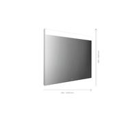 Emco MI 250 Miroir lumineux LED, large découpe lumineuse en haut, interrupteur à capteur dissimulé, largeur : 1600mm, 1071600, Exécution: Hauteur : 800mm - 107160008000100