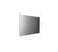 emco MI 250+ miroir lumineux LED, large découpe lumineuse en haut, panneau de commande tactile, largeur 1400mm, 107140007000300, Exécution: Hauteur : 700mm